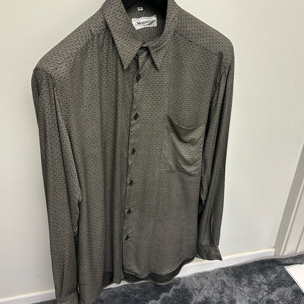 Rare Men’s L/S  vintage 1980s Massoti Italy handmade dress shirt